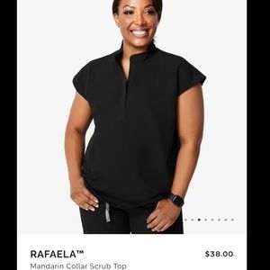 FIGS Mandarin Collar Scrub Top